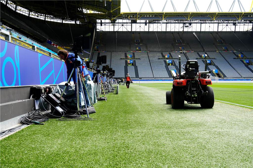 So sieht es im BVB-Stadion vor dem ersten EM-Spiel in Dortmund aus.
