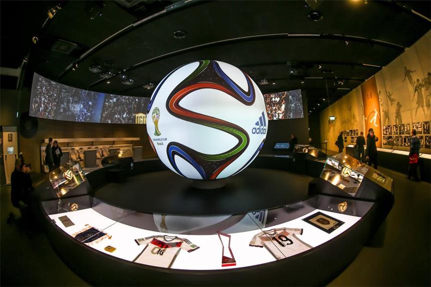 So sieht es im neuen Fußballmuseum aus.