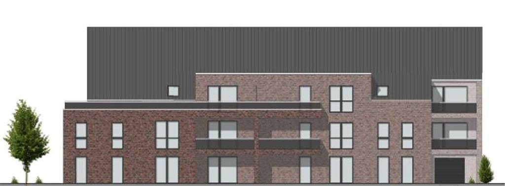 Neubauten an der Königstraße in Legden sollen die große Lösung bringen So soll das größere Gebäude laut einem Vorentwurf in der Südansicht aussehen. Es soll für zehn Wohneinheiten und ein Büro Platz haben.
