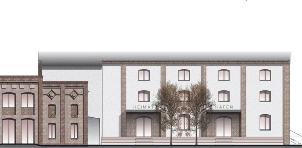So soll das historische Gebäude an der Speicherstraße nach dem Umbau aussehen.