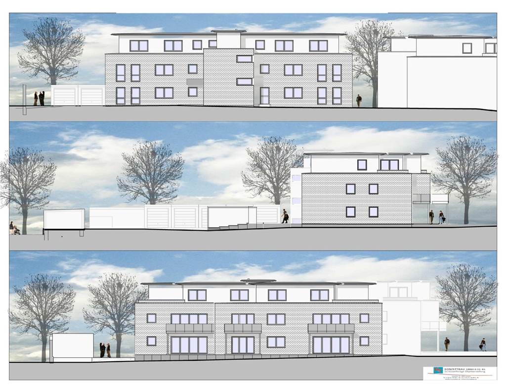 Auf dem Grundstück des „Hotel Berken“ entsteht ein Mehrfamilienhaus So soll das Mehrfamilienhaus einmal aussehen.