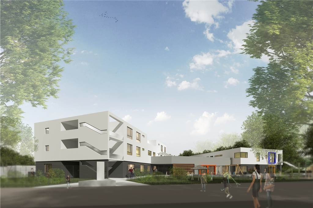 Neue Kitas für Hombruch: 50-Stunden-Betreuung und viele Plätze So soll das Mehrgenerationenprojekt der Awo an der Mergelteichstraße aussehen, wenn es fertig ist. Eröffnen wird die dazugehörige Kita im Herbst.