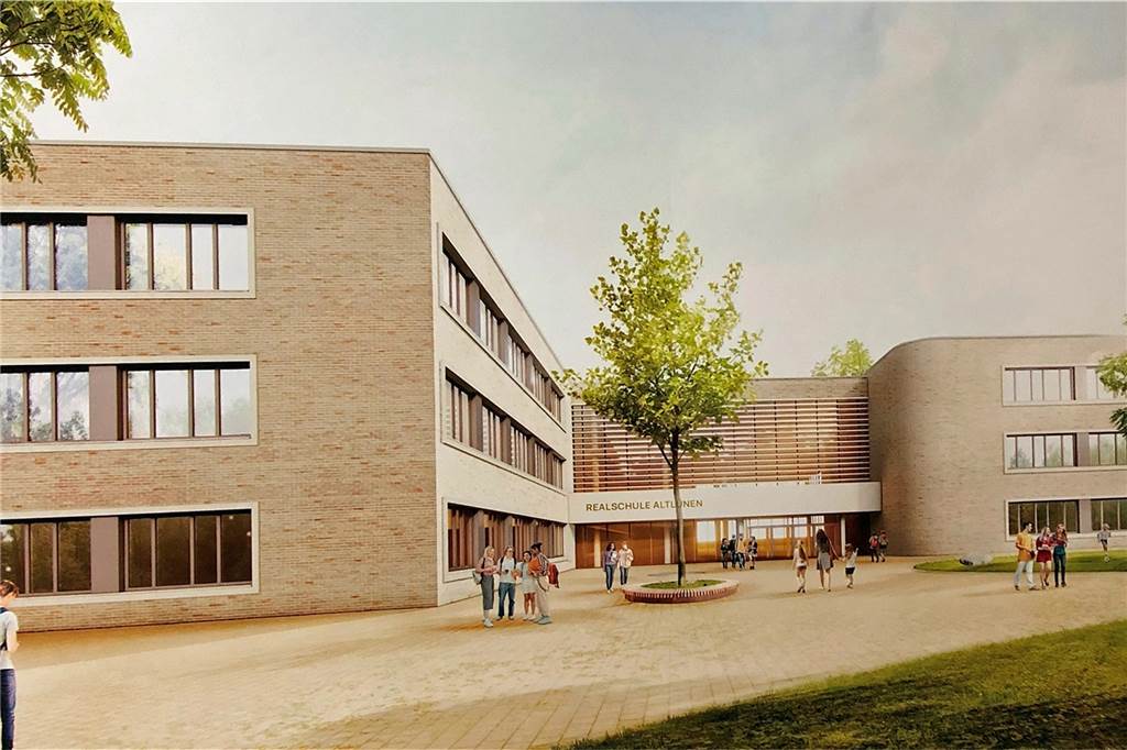 Neubau Realschule Altlünen wird 7,5 Millionen Euro teurer Darstellung des Neubaus