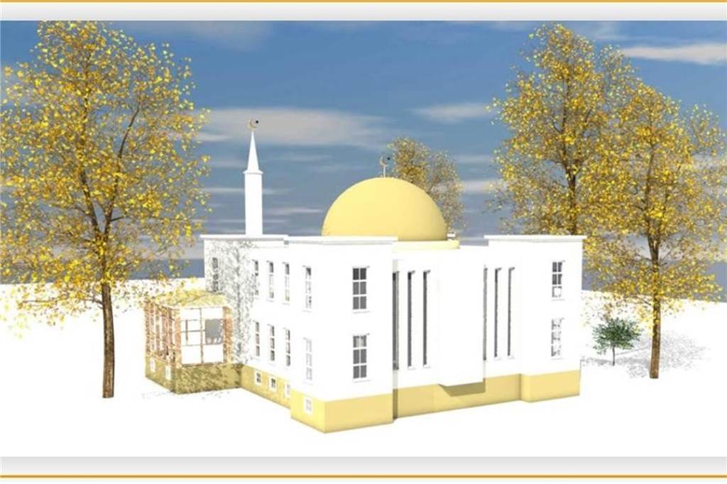 Die neue Moschee auf Schwerin soll ein Minarett bekommen und 350 Menschen Platz bieten So soll das neue Moscheegebäude in etwa aussehen.