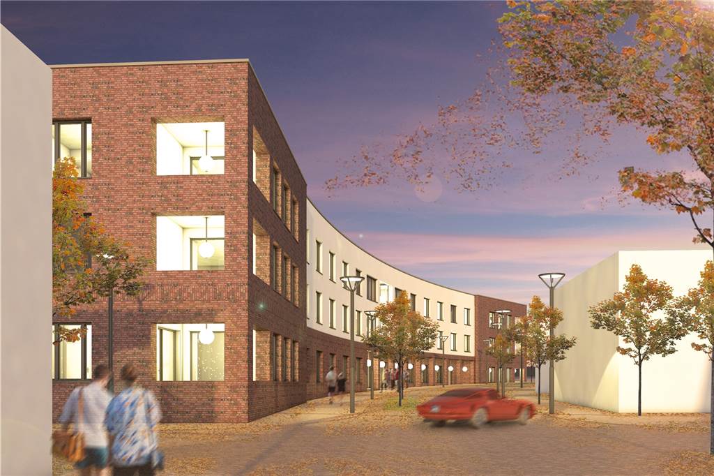 Neubaugebiet am Luisenglück ist ein Stück Strukturwandel für Hombruch So soll das neue Seniorenheim am Hombrucher Bogen nach den Plänen des Architekturbüros Schamp und Schmalöer aussehen.