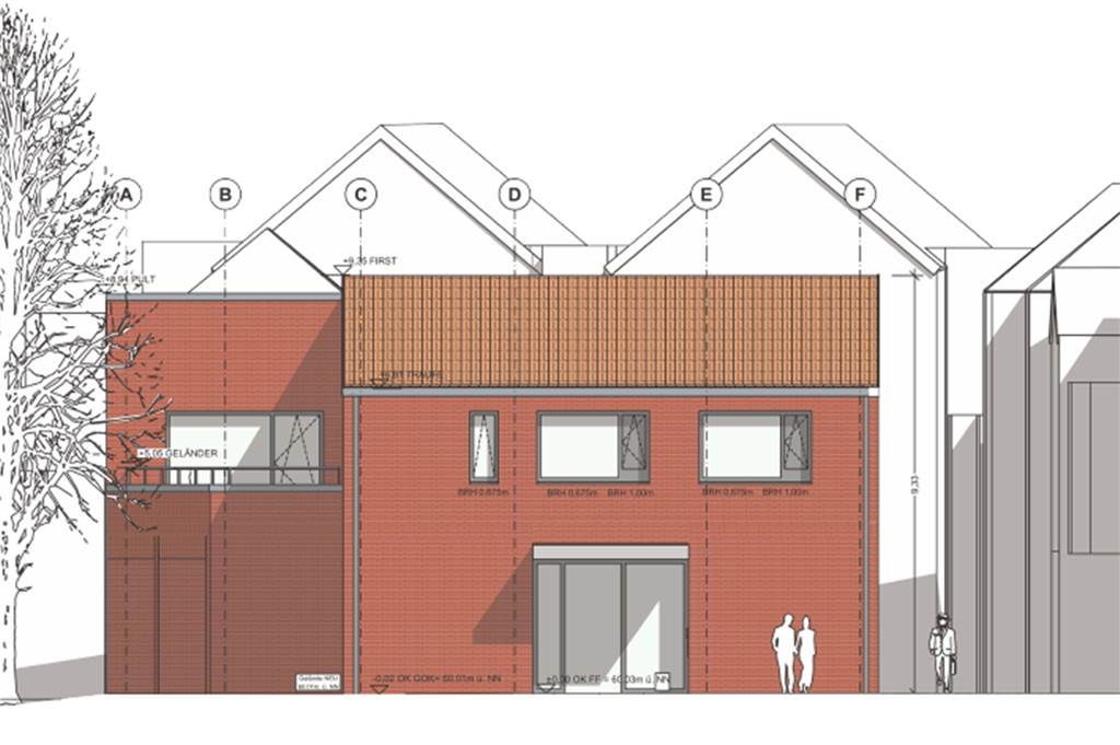 Pfarrheim in Raesfeld: Neubau hat „seine größte Hürde genommen“ So soll das Pfarrheim von außen aussehen.