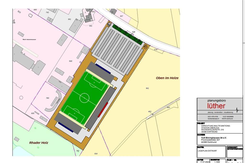 Der TuS Bövinghausen will ein Stadion bauen – hier sind die ersten Pläne So soll das Stadion aussehen.