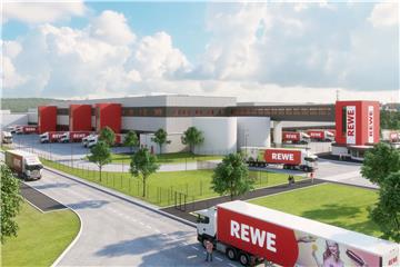 So soll das zentrale Rewe-Frischelager auf der Westfalenhütte aussehen. 