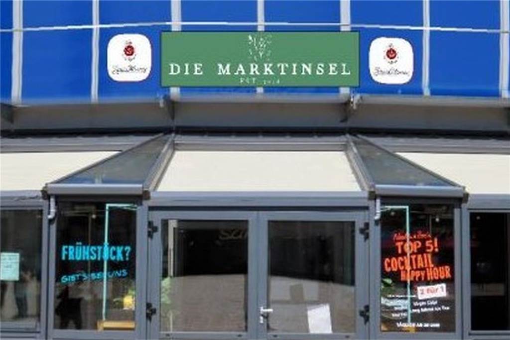 Aus Noah’s Place wird „Die Marktinsel“: Neue Pächter gefunden Blick auf den Eingang von "Die Marktinsel" in Datteln.