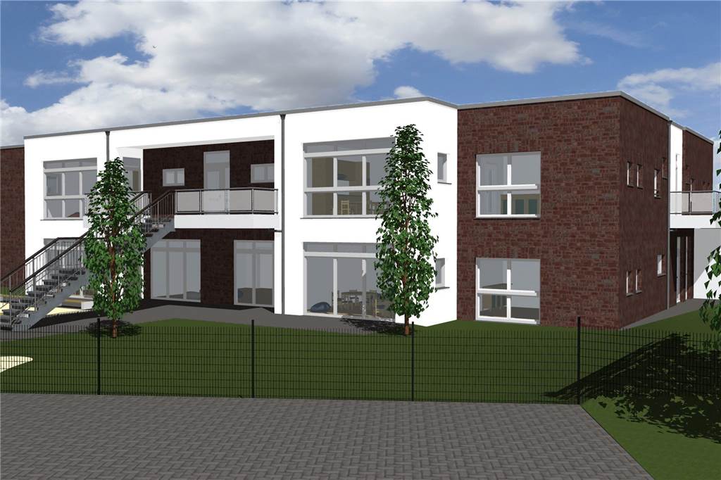 Neue Kita wird nicht pünktlich fertig - Eltern müssen Überganglösung finden So soll der Kita-Neubau an der Horsthofstraße aussehen.