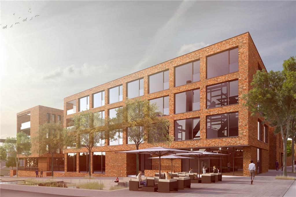Phoenix-West bekommt neues Eingangstor im Osten mit Büros und Gastro So soll der Neubau am "Phoenixwerk" aussehen.