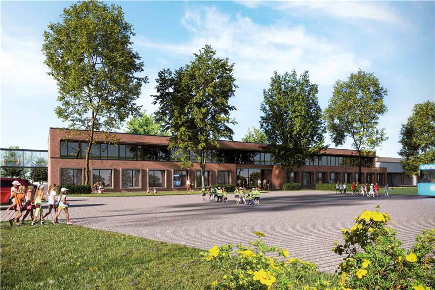 Letzte Änderungen: Entwurf der neuen Profilschule steht jetzt So soll der Neubau der Profilschule nach Beendigung der Arbeiten in Ascheberg aussehen.