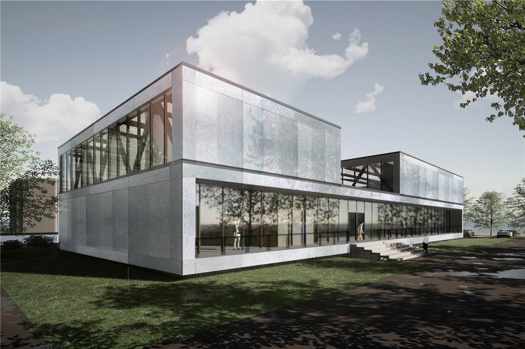 Atrium mit Tribüne: Vredener Unternehmen Kemper ist auf Wachstumskurs So soll der Neubau einmal aussehen.