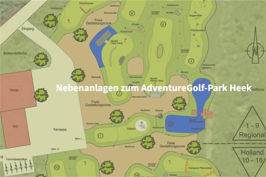 Adventuregolf-Anlage im Stiegenpark soll 2025 Realität werden Planskizze für eine Golfanlage
