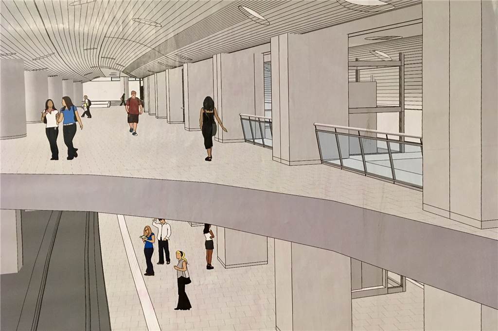 So soll die erneuerte Station Hauptbahnhof mit Verteilerebene und verbreitertem Bahnsteig aussehen - wenn sie denn einmal fertig wird.
