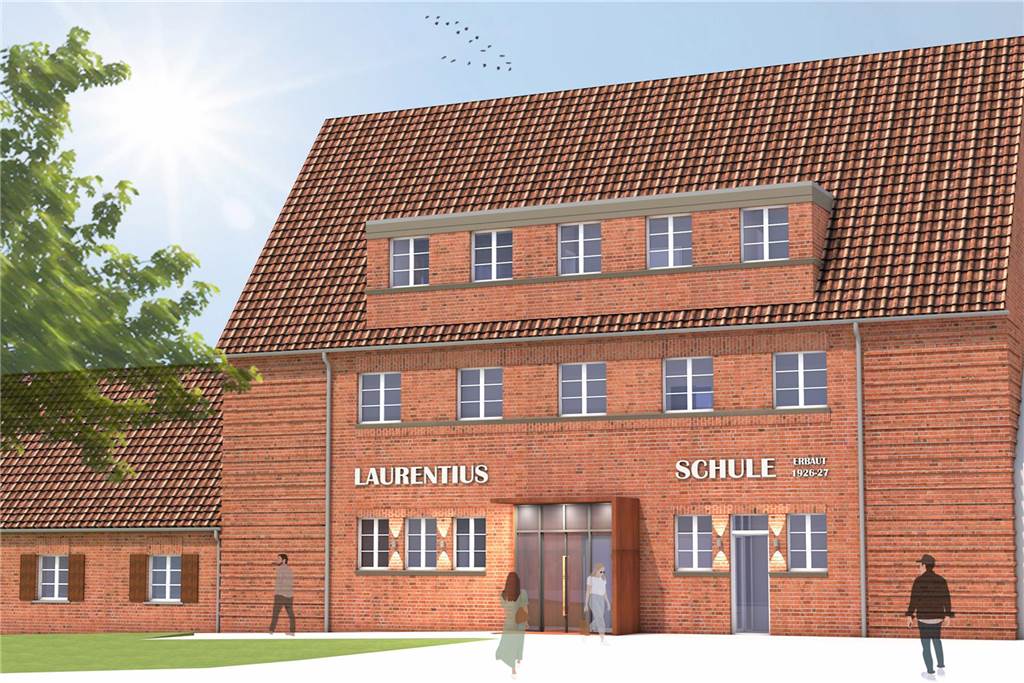 Ehemalige Laurentiusschule in Dorsten wird zum Ingenieurbüro So soll die Laurentiusschule nach dem Umbau aussehen, laut einer Visualisierung des Architekturbüros Ralf Badura.