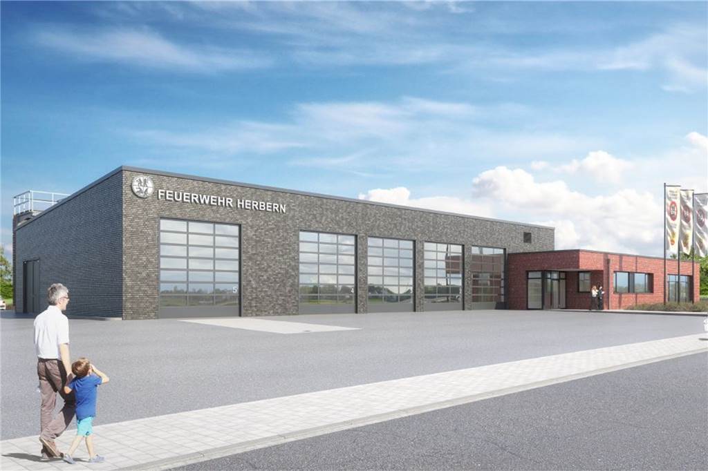 Neue Feuerwehr in Herbern: „Wir wollen keine verbeulte Konservendose“ So soll die neue Feuerwehr in Ascheberg aussehen, wenn sie fertig ist.