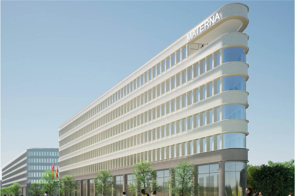 Neue Unternehmenszentrale von Materna wird Hingucker auf Phoenix-West So soll die neue Unternehmenszentrale von Materna in Dortmund aussehen, wenn sie im nächsten Jahr fertiggestellt ist. Die Architektur erinnert an das Flatiron-Building, einem Kultgebäude in New York.