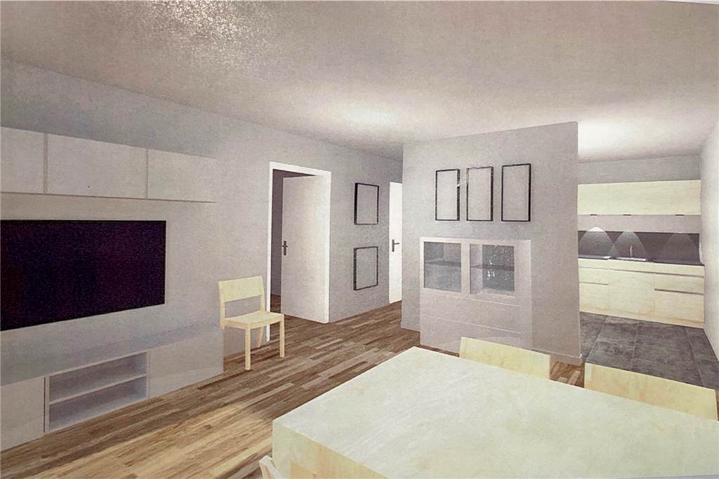 Spatenstich für barrierefreie Wohnungen und 20-Millionen-Euro-Projekt So soll eine Ein-Personen-Wohnung nach Abschluss der Bauarbeiten aussehen.