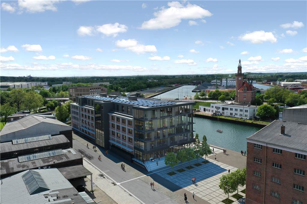 Lensing Media Port: Neue Bilder zeigen die Zukunft der Speicherstaße So soll sich der Lensing Media Port in die Umgebung von Speicherstraße und Stadthafen einfügen.