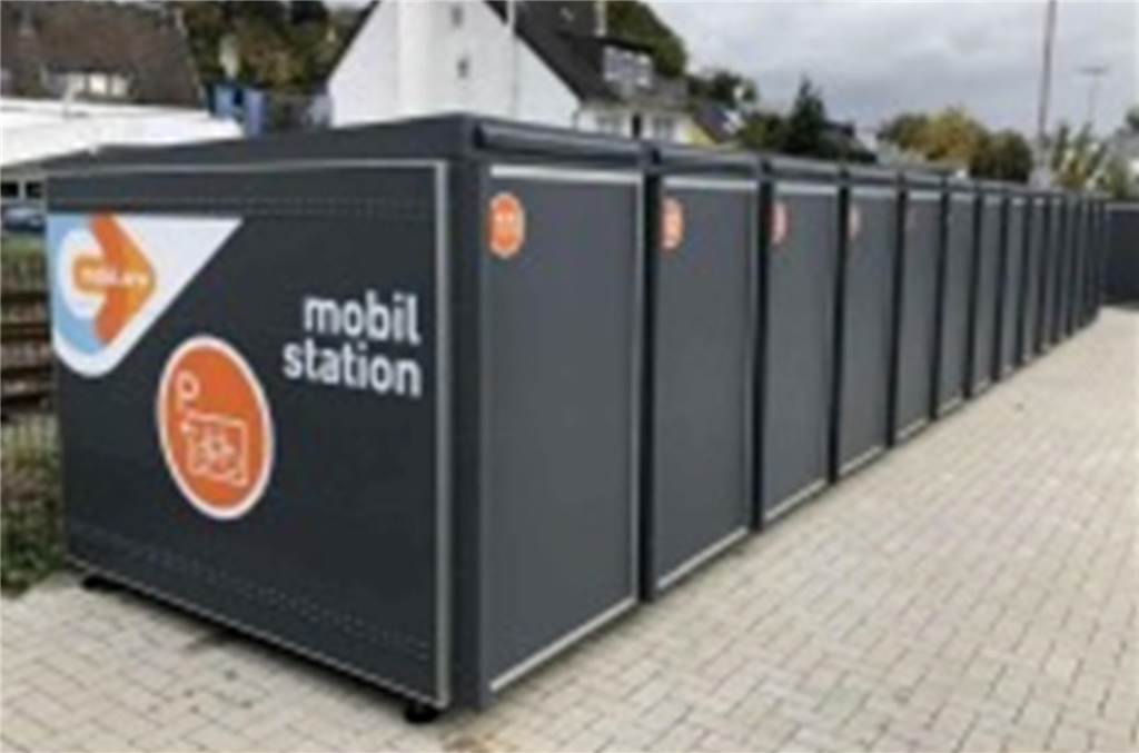 Bushaltestellen sollen zu Mobilstationen umgestaltet werden So sollen die neuen Fahrradboxen an der Bushaltestelle Silvesterstraße in Erle aussehen.