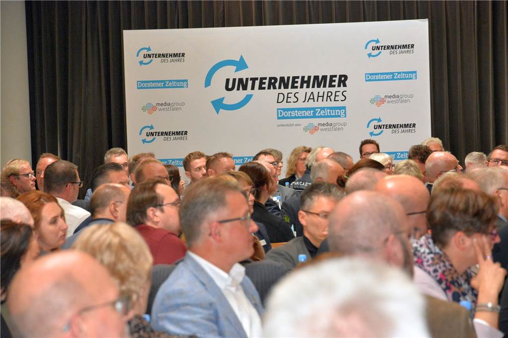 So viele Gäste gab es bei der jährlichen Preisverleihung "Unternehmer des Jahres" noch nie in Dorsten, wie bei der 18. Auflage im Jahr 2022.