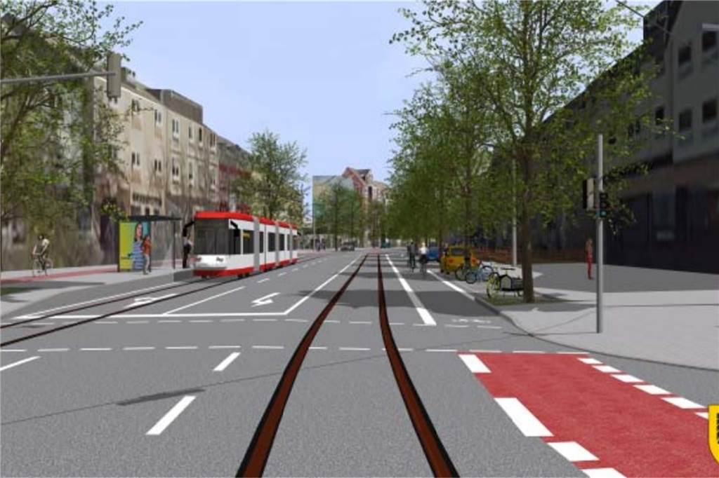 Gegen Park-Chaos und Gefahren: Hellweg von Körne bis Wambel soll umgebaut werden So wie auf dieser Animation könnte demnächst der Bereich Körner Hellweg / Berliner Straße / Am Bertholdshof ausshen