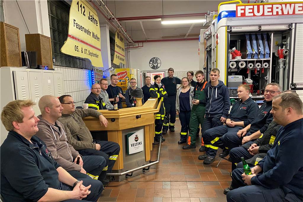 So wie hier im Gerätehaus Wulfen waren alle acht Gerätehäuser und die Hauptfeuerwache besetzt.