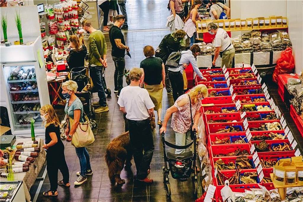 „Bello“: Premiere für große Hundemesse in Dorsten mit 70 Ausstellern Besucher der Hundemesse "Bello" vor Informationsständen in Castrop-Rauxel
