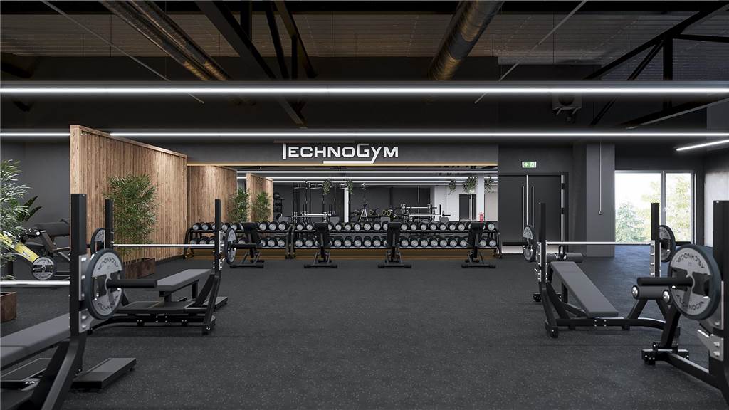 Clever fit eröffnet: Training wird digital unterstützt Der Freihantelbereich in einem Fitnessstudio
