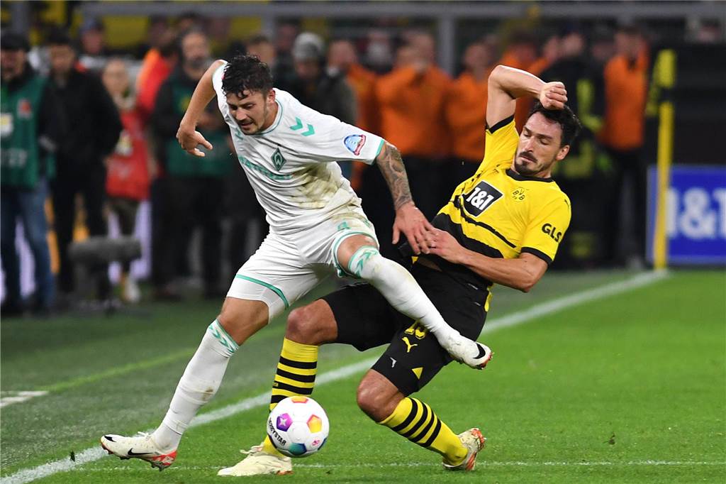 BVB-Einzelkritik zum 1:0 gegen Bremen: Brandt beschenkt sich selbst – Nmecha trumpft auf Mats Hummels im Zweikampf.