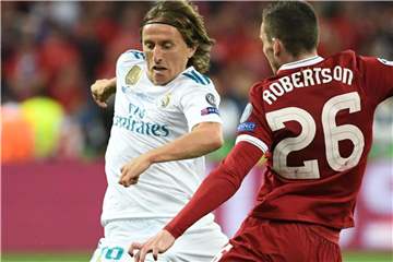 Soll bei Inter Mailand auf der Wunschliste stehen: Der Kroate Luka Modric (l). Foto: Ina Fassbender