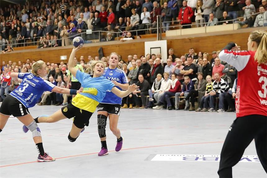 BVB-Frauen punkten mit großer Moral in Bietigheim Sorgte in der letzten Minute für den viel umjubelten Ausgleich für die BVB-Frauen: Saskia Weisheitel.
