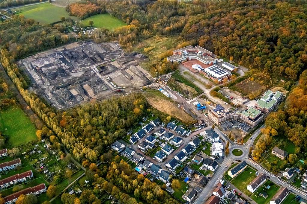 Das Neubaugebiet Waldsiedlung auf dem ehemaligen Grimberg-3/4-Gebiet.