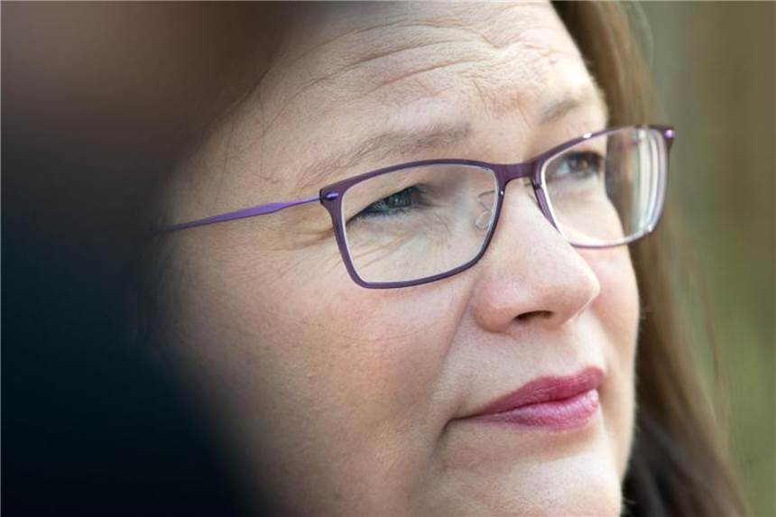 Übermacht von Google und Co: Nahles fordert Gesetz SPD-Chefin Andrea Nahles. Foto: Sven Hoppe