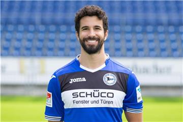 Spieler Nils Teixeira von Arminia Bielefeld. Foto: Friso Gentsch/Archiv