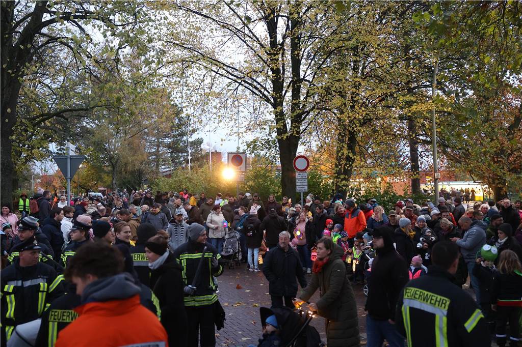 St. Martin zieht mit Familien durch Bork: Viele Bilder vom bunten Laternenzug St. Martin zog am Sonntag (5. November) durch Bork. Viele Kinder waren mit ihren bunten Laternen dabei und strahlten mit ihnen um die Wette.