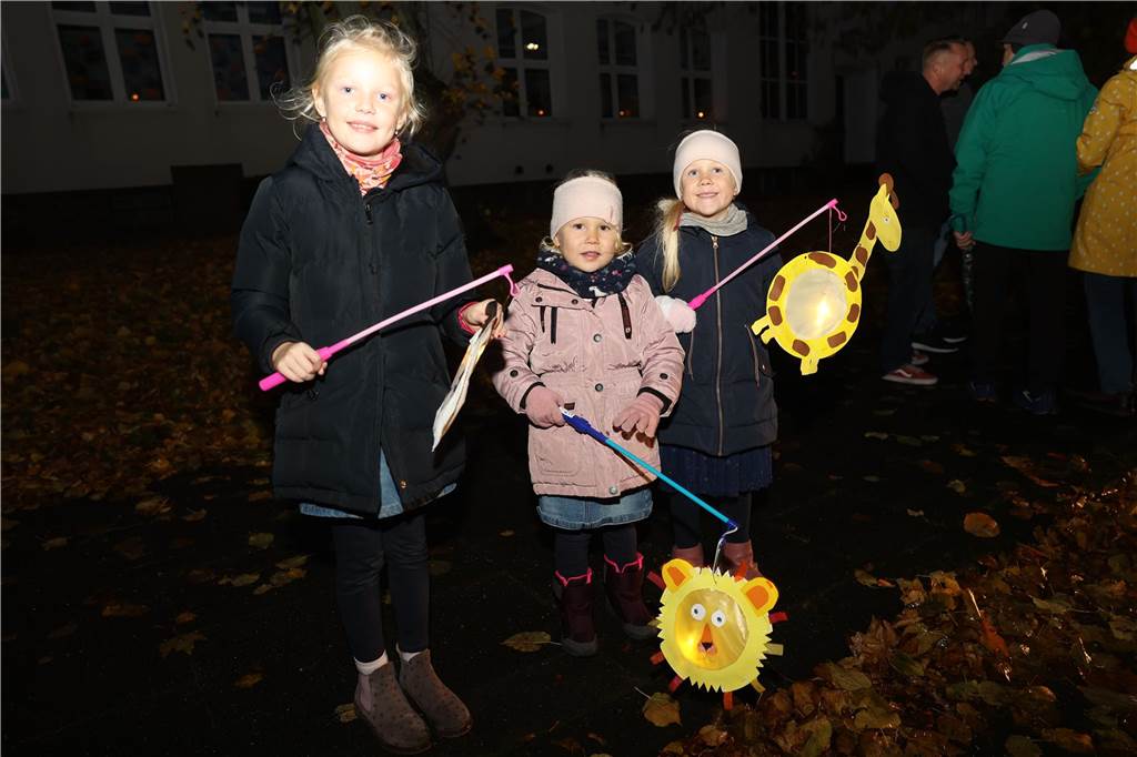 St. Martin zieht mit Familien durch Bork: Viele Bilder vom bunten Laternenzug St. Martin zog am Sonntag (5. November) durch Bork. Viele Kinder waren mit ihren bunten Laternen dabei und strahlten mit ihnen um die Wette.
