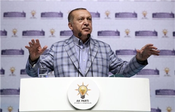 Staatspräsident Erdogan in Istanbul.
