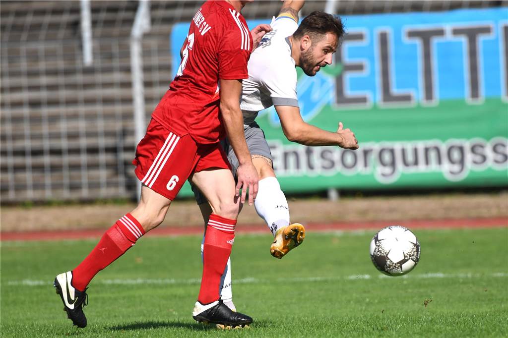 Erkenschwick-Trainer zur Verlängerung von Oerterer: „Hat einen Platz in der Geschichte sicher“ Stefan Oerterer schießt.