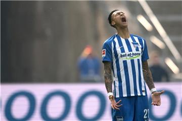 Steht Hertha-Coach Pal Dardai im Training wieder zu Verfügung: Offensivspieler Davie Selke. Foto: Ralf Hirschberger