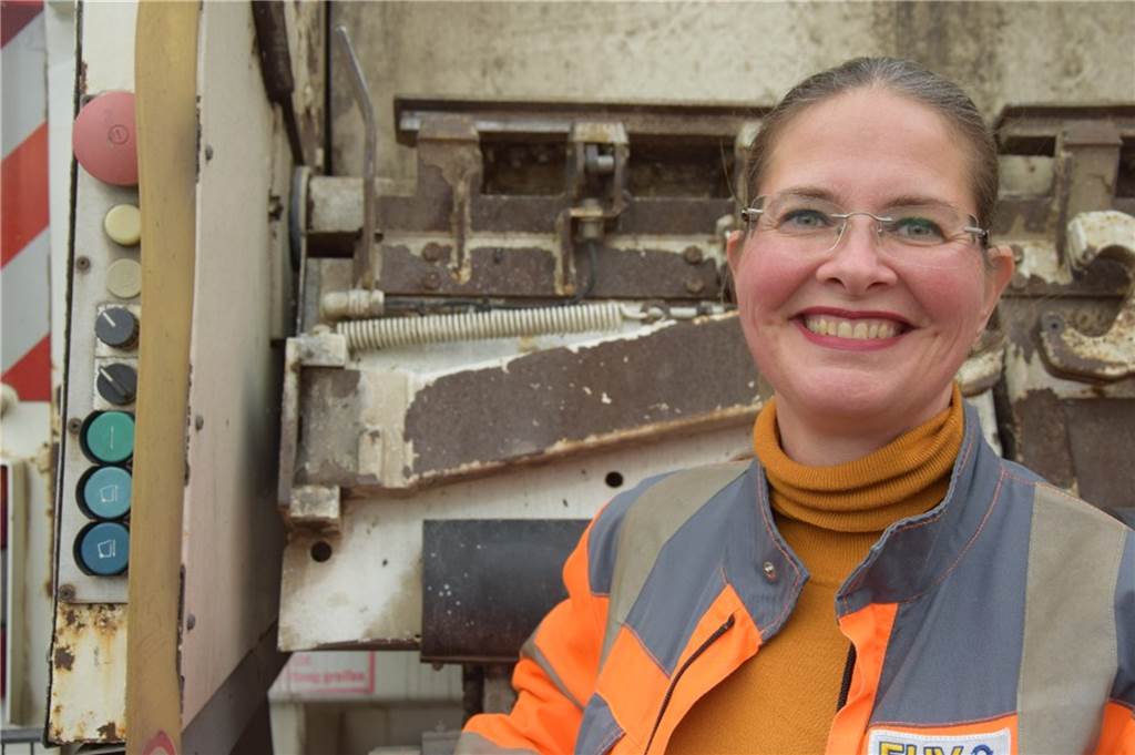 Stephanie Maibaum ist Castrop-Rauxel einzige Mülladerin.