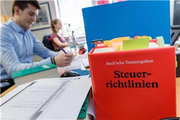 Steuern sind ein Thema, mit dem sich nicht viele gerne auseinandersetzen. Azubi Christopher Ruttmann sieht das als Ansporn und Herausforderung. Foto: Markus Scholz