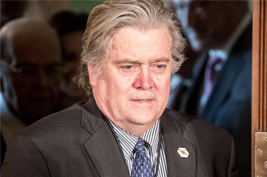 Bannon bedauert Auswirkungen seiner Äußerungen Steve Bannon, ehemaliger Chefstratege von US-Präsident Trump. Foto: Michael Kappeler/Archiv