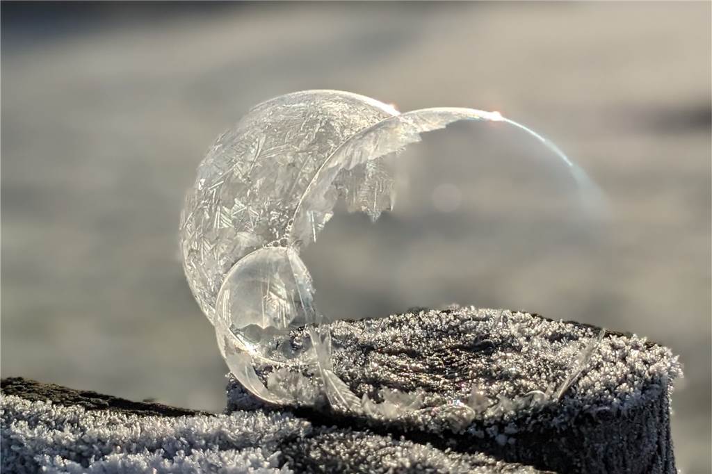 Stillleben mit Seifenblasen.