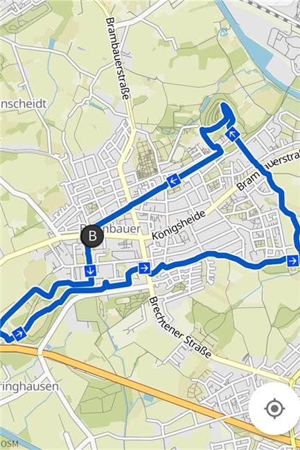 Wandern in Lünen: Winterliche Haldentour rund um Brambauer Streckenführung des 10 Kilometer langen Rundwegs Brambauer Halden
