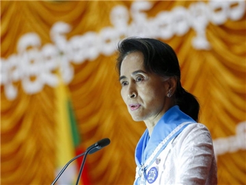 Suu Kyi hatte im Jahr 1991 den Friedensnobelpreis bekommen. Foto: Lynn Bo Bo