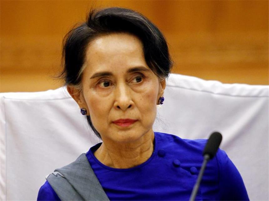 Suu Kyi kann nicht antreten, weil ihre Söhne Briten sind. Foto: Hein Htet