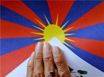 Symbol des Widerstands: Die tibetische Flagge.