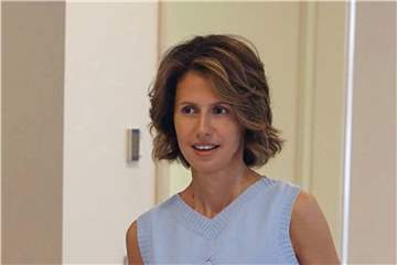 Syriens First Lady Asma al-Assad, Frau des syrischen Präsidenten. Foto: Facebook page of the Syrian Presidency